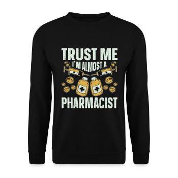 Apotheker Geschenk Apotheke - Unisex Pullover - Schwarz - Vorne - Alina (178cm) & Michal (187cm)