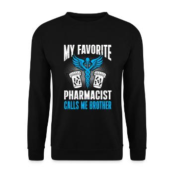 Apotheker Geschenk Apotheke - Unisex Pullover - Schwarz - Vorne - Alina (178cm) & Michal (187cm)