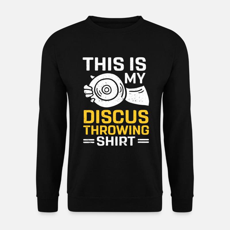 Diskuswerfer Leichtathletik Scheibenwurf - Unisex Pullover - Schwarz
