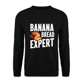 Banana Bread Baking Expert Bakery Baker - Unisex Sweatshirt - black - Front - Alina (178cm) & Michal (187cm)
