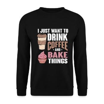 Konditor Backen Bäcker Kuchen Backen - Unisex Pullover - Schwarz - Vorne - Alina (178cm) & Michal (187cm)