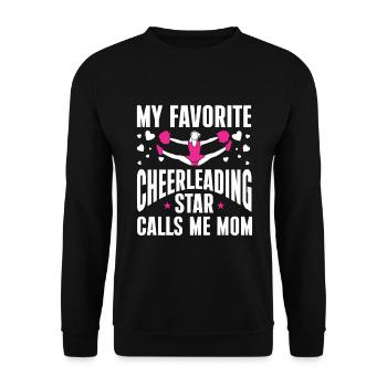 Cheerleader Cheerleading Cheer Mutter - Unisex Pullover - Schwarz - Vorne - Alina (178cm) & Michal (187cm)