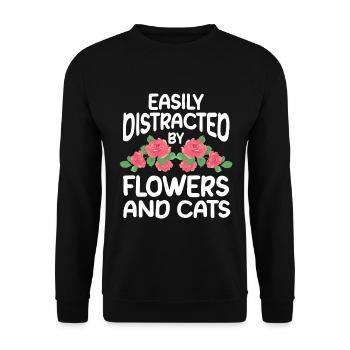 Cadeau de fleuriste, Designer Floral disant, fleuriste - Sweat-shirt Unisexe - noir - Devant - Alina (178cm) & Michal (187cm)
