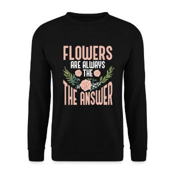 Cadeau de fleuriste, Designer Floral disant, fleuriste - Sweat-shirt Unisexe - noir - Devant - Alina (178cm) & Michal (187cm)