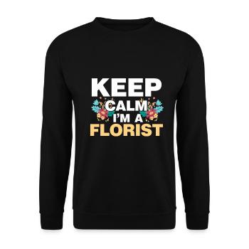 Cadeau de fleuriste, Designer Floral disant, fleuriste - Sweat-shirt Unisexe - noir - Devant - Alina (178cm) & Michal (187cm)