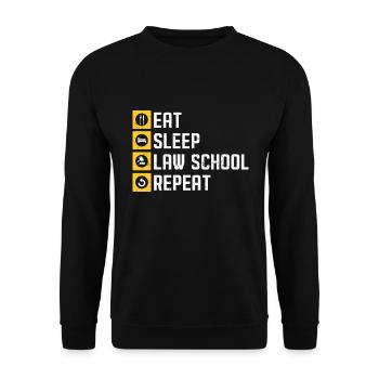 Avocat cadeau faculté de droit étudiant humour avocat - Sweat-shirt Unisexe - noir - Devant - Alina (178cm) & Michal (187cm)