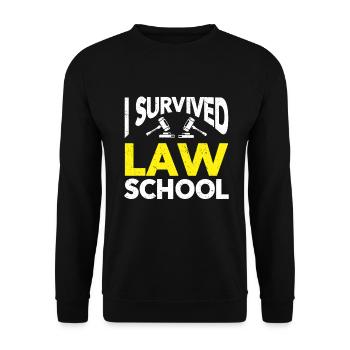 Avocat cadeau faculté de droit étudiant humour avocat - Sweat-shirt Unisexe - noir - Devant - Alina (178cm) & Michal (187cm)