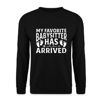 Nanny Daycare Babysitter - Unisex Sweatshirt - black - Front - Alina (178cm) & Michal (187cm)