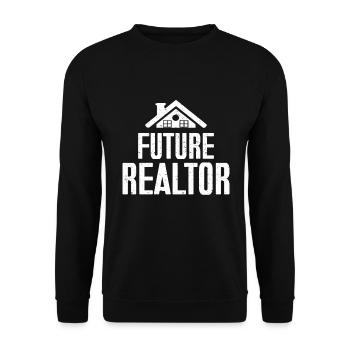 Cadeau d’agent immobilier pour agent immobilier - Sweat-shirt Unisexe - noir - Devant - Alina (178cm) & Michal (187cm)