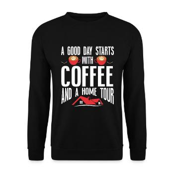 Cadeau d’agent immobilier pour agent immobilier - Sweat-shirt Unisexe - noir - Devant - Alina (178cm) & Michal (187cm)