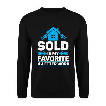 Cadeau d’agent immobilier pour agent immobilier - Sweat-shirt Unisexe - noir - Devant - Alina (178cm) & Michal (187cm)