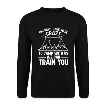 Camping Cadeau Campfire Nature Camper - Sweat-shirt Unisexe - noir - Devant - Alina (178cm) & Michal (187cm)