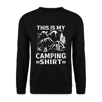 Camping Cadeau Campfire Nature Camper - Sweat-shirt Unisexe - noir - Devant - Alina (178cm) & Michal (187cm)