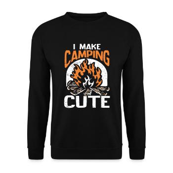 Camping Cadeau Campfire Nature Camper - Sweat-shirt Unisexe - noir - Devant - Alina (178cm) & Michal (187cm)