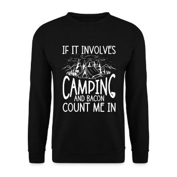 Camping Cadeau Campfire Nature Camper - Sweat-shirt Unisexe - noir - Devant - Alina (178cm) & Michal (187cm)