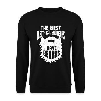 Beard Saying, Bearded Father, Husband Gift, Beard - Unisex Sweatshirt - black - Front - Alina (178cm) & Michal (187cm)