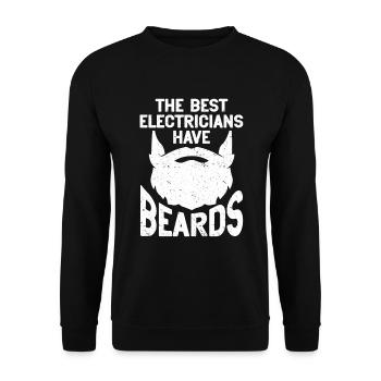 Beard Saying, Bearded Father, Husband Gift, Beard - Unisex Sweatshirt - black - Front - Alina (178cm) & Michal (187cm)
