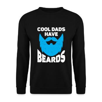 Beard Saying, Bearded Father, Husband Gift, Beard - Unisex Sweatshirt - black - Front - Alina (178cm) & Michal (187cm)