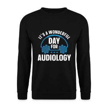 Audiology Audiologists - Unisex Sweatshirt - black - Front - Alina (178cm) & Michal (187cm)