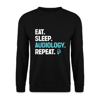 Audiology Audiologists - Unisex Sweatshirt - black - Front - Alina (178cm) & Michal (187cm)