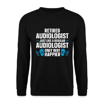 Audiology Audiologists - Unisex Sweatshirt - black - Front - Alina (178cm) & Michal (187cm)