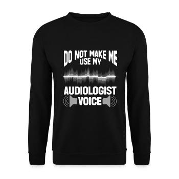 Audiology Audiologists - Unisex Sweatshirt - black - Front - Alina (178cm) & Michal (187cm)