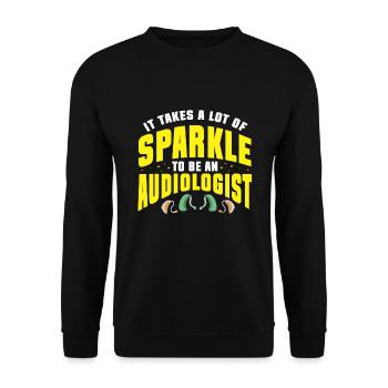 Audiology Audiologists - Unisex Sweatshirt - black - Front - Alina (178cm) & Michal (187cm)