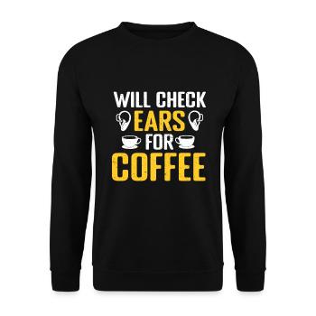 Audiology Audiologists - Unisex Sweatshirt - black - Front - Alina (178cm) & Michal (187cm)