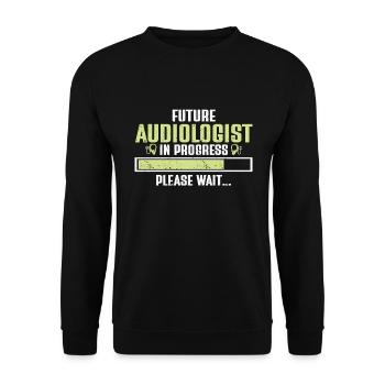 Audiology Audiologists - Unisex Sweatshirt - black - Front - Alina (178cm) & Michal (187cm)