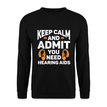 Audiology Audiologists - Unisex Sweatshirt - black - Front - Alina (178cm) & Michal (187cm)