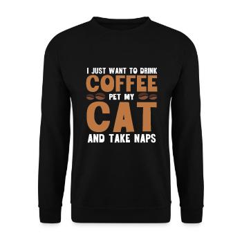 Barista Coffee - Unisex Sweatshirt - black - Front - Alina (178cm) & Michal (187cm)