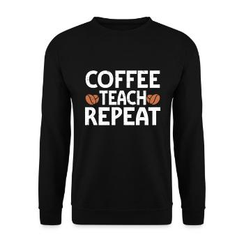 Barista Coffee - Unisex Sweatshirt - black - Front - Alina (178cm) & Michal (187cm)
