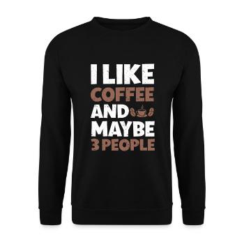 Barista Coffee - Unisex Sweatshirt - black - Front - Alina (178cm) & Michal (187cm)
