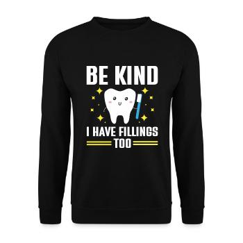 Dentist Student Degree Teeth Dentistry - Unisex Sweatshirt - black - Front - Alina (178cm) & Michal (187cm)