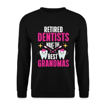 Dentist Student Degree Teeth Dentistry - Unisex Sweatshirt - black - Front - Alina (178cm) & Michal (187cm)