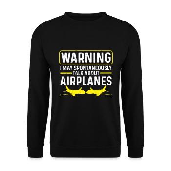Pilot Quote Flight Lover Aircraft Aviation - Unisex Sweatshirt - black - Front - Alina (178cm) & Michal (187cm)