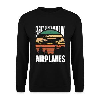 Pilot Quote Flight Lover Aircraft Aviation - Unisex Sweatshirt - black - Front - Alina (178cm) & Michal (187cm)