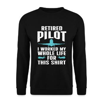 Pilot Quote Flight Lover Aircraft Aviation - Unisex Sweatshirt - black - Front - Alina (178cm) & Michal (187cm)