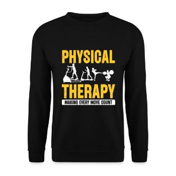 Kinésithérapeute Physiothérapie - Sweat-shirt Unisexe - noir - Devant - Alina (178cm) & Michal (187cm)