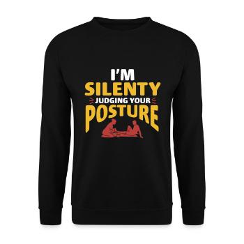 Kinésithérapeute Physiothérapie - Sweat-shirt Unisexe - noir - Devant - Alina (178cm) & Michal (187cm)