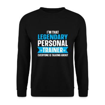 Personal Trainer Coach Gym Workout Fitness Trainer - Unisex Sweatshirt - black - Front - Alina (178cm) & Michal (187cm)