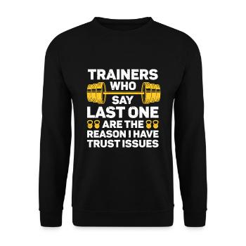 Entraîneur personnel Entraîneur Gym Workout Entraîneur de fitness - Sweat-shirt Unisexe - noir - Devant - Alina (178cm) & Michal (187cm)