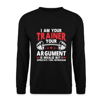 Personal Trainer Coach Gym Workout Fitness Trainer - Unisex Sweatshirt - black - Front - Alina (178cm) & Michal (187cm)