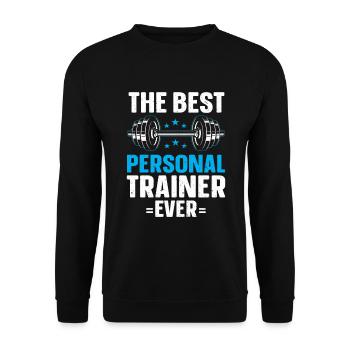 Personal Trainer Coach Gym Workout Fitness Trainer - Unisex Sweatshirt - black - Front - Alina (178cm) & Michal (187cm)