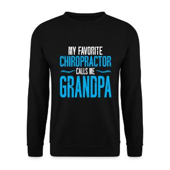 Chiropraktiker Chiropraktik - Unisex Pullover - Schwarz - Vorne - Alina (178cm) & Michal (187cm)