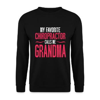Chiropraktiker Chiropraktik - Unisex Pullover - Schwarz - Vorne - Alina (178cm) & Michal (187cm)