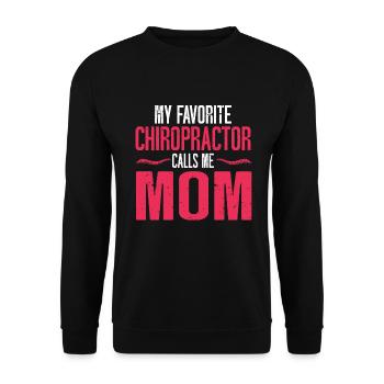Chiropraktiker Chiropraktik - Unisex Pullover - Schwarz - Vorne - Alina (178cm) & Michal (187cm)