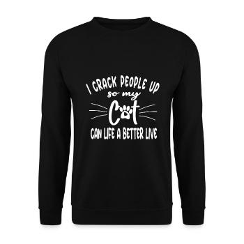 Chiropraktiker Chiropraktik - Unisex Pullover - Schwarz - Vorne - Alina (178cm) & Michal (187cm)