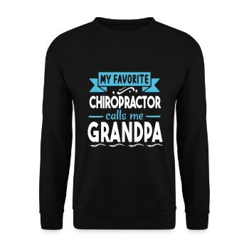 Chiropraktiker Chiropraktik - Unisex Pullover - Schwarz - Vorne - Alina (178cm) & Michal (187cm)