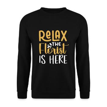 Floral Designer Floristry Florist Florist - Unisex Sweatshirt - black - Front - Alina (178cm) & Michal (187cm)